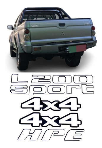 Adesivos Mitsubishi L200 Sport 4x4 Hpe Resinado Rs14