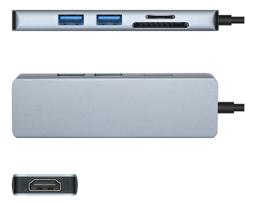 Imagem 5 de 9 de Tc18 5 Em 1 Multifuncional Usb Tipo C Hub Adaptador Usb C Pa