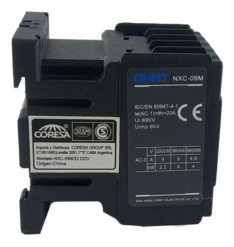 Imagen 2 de 10 de Contactor 12a Monofásico Contactos 2 Na + 2 Nc Bobina 220v
