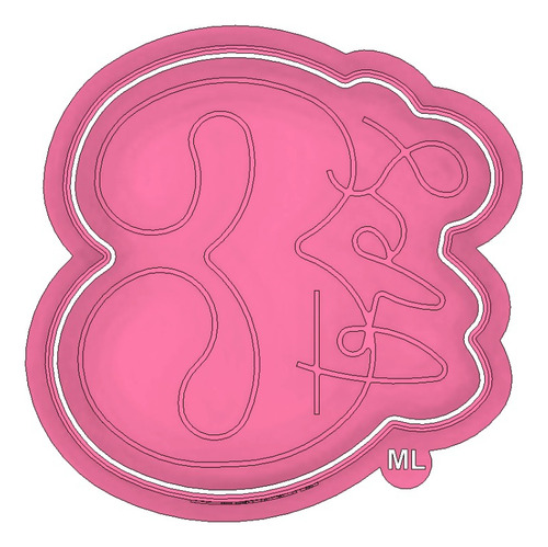 Cortador De Galleta Número Tres 10cm