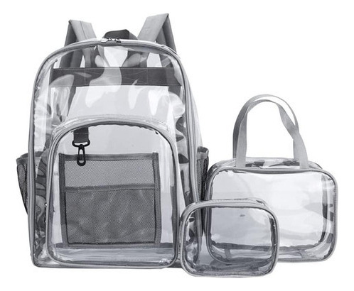 3 Juegos De Mochilas Escolares De Pvc Transparente, Im