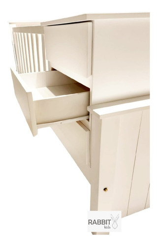 Imagen 4 de 10 de Cuna Funcional Cama 1 Plaza Baranda Móvil Exhibición Oferta!