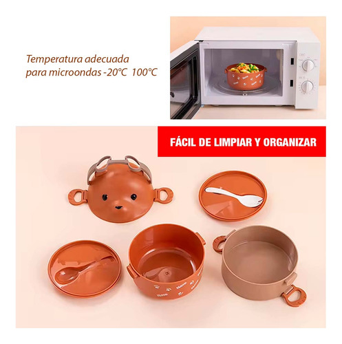 Taper Fiambrera Portátil Con Diseño 2niveles Bento Lonchera