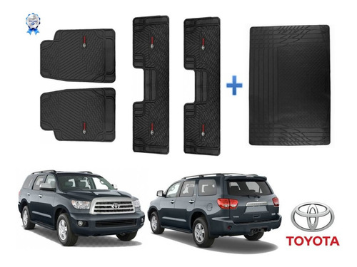 Tapetes 3 Filas Logo Toyota + Cajuela Sequoia 2008 A 2015