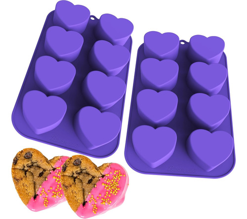 Molde Silicona Cubos Hielo Corazon Chocolate Dulces Hornear