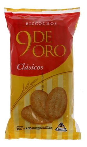 9 De Oro Bizcochos Clasicos Paquete 215 Grs Pack Por 24 Unid