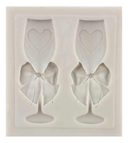4pcs Molde Silicona Anillo De Diamantes Copa De Vino Fondant