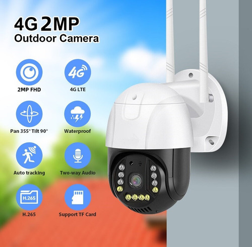 Camara Wifi Mini Ptz 4g V380 Pro 2.0mp 1080p 12led  Jwk