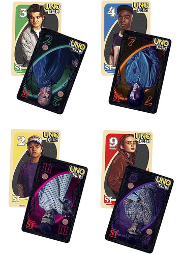 Juego Cartas Stranger Things Uno Flip! Edición Coleccionable