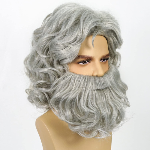 Disfraz Wiggy Mermaid, Conjunto De Barba Y Peluca De Papá No