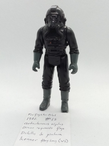 Star Wars Vintage Tie Fighter Pilot 1982 #15 Kenner Hong V2