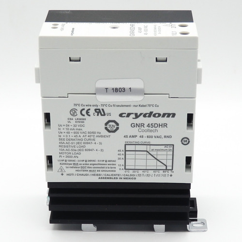 Crydom Gnr45dhr 600vac/45a 4-32vdc In Solid State Re Ccw