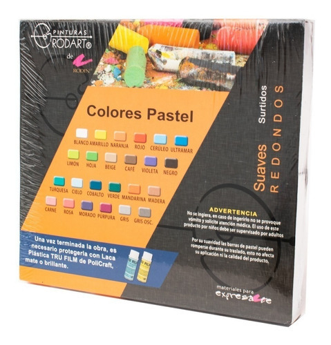 Gises Colores Pastel Suaves Redondos Rodin 24pzs Rodart