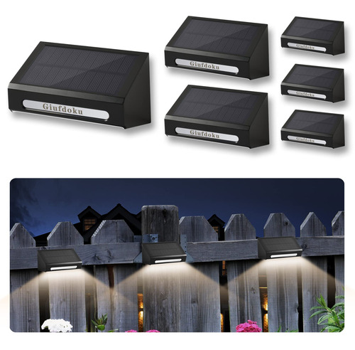 Giufdoku Luz Solar Para Exterior Valla 2 Pared Ip65 Escalon