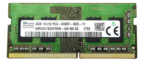 Memória Ram Verde Ddr4 8gb 2400t Notebook 2 X 4gb