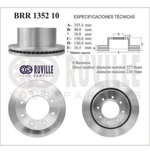 Rotor Freno De Disco Chevrolet Silverado 3500 11-13, 15-18