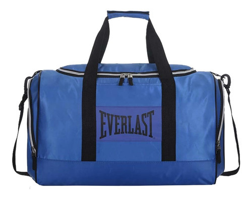 Bolso Deportivo 40 Lts Everlast Gimnasio Entrenamiento Color Azul/Negro