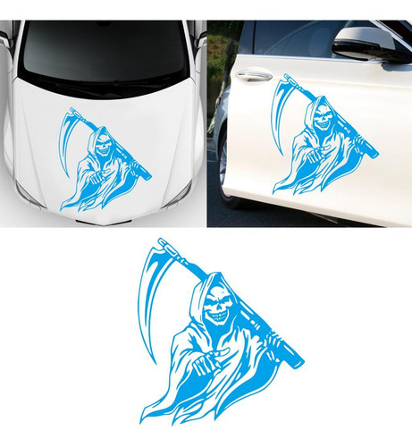 Etiqueta Engomada De La Decoración Del Coche De Azul