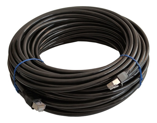 Imagen 1 de 6 de Cable Ethernet Cat 6 Exterior Blindado De 40 Metros Gigabit