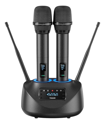Micrófono Inalámbrico Uhf Recargable Dual - Bluetooth 262 Pi