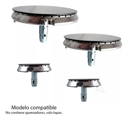 Kit 2 Tapas Jumbo Y 2 Chicas Estufa Compatible Mabe Eclipse