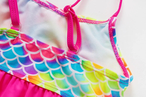Traje De Baño Con Escamas De Pez Para Niñas, Traje De Baño S