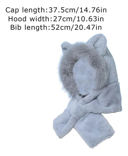 Gorro De Invierno Con Capucha Bufanda Con Capucha Cálida Lin