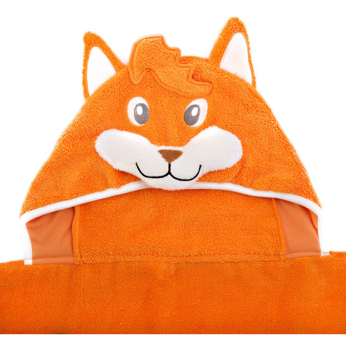 Little Tinkers World - Toalla De Baño Con Capucha Para Niños, Diseño De Zorro, Ultra Suave Y Extragrande, 100% Algodón Para Niños Y Niñas