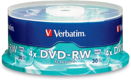 Disco Dvd-r Verbatim 95179 Dvd-rw 30 120 Min /v