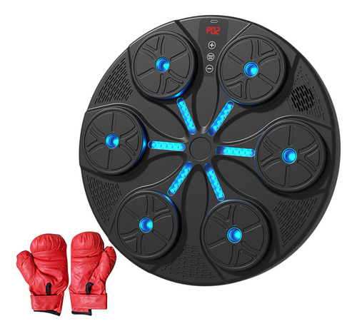 Máquina De Boxeo Musical, Equipo Guantes Negros Para Niños