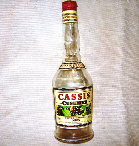 Botella Vacia Cassis De Dijon Cusenier - Importada