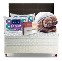 Comprar Combo Piero Espuma + Acolchado Sabanas Respaldo Y Almohadas