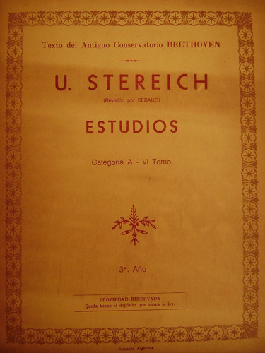 Stereich-estudios-categoria A-tomo Vi-tercer Año-buen Estado