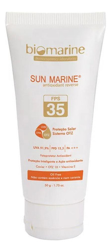 Sun Marine Protetor Solar C/  Vit C Fps35 50g Biomarine