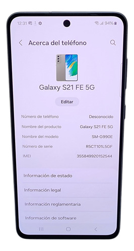 Samsung Galaxy S21 Fe 5g (exynos) 256gb 8gb Ram Liberado Lila (Usado)