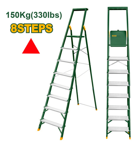 Escalera De Aluminio Plegable 8 Niveles Jadever Jdld1h08