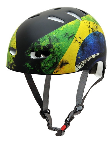 Capacete Kraft Bike/skate Rapel Voo Brasil Flag