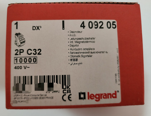 Interruptor Automatico Bipolar 2p 32a Curva C 15ka 409205