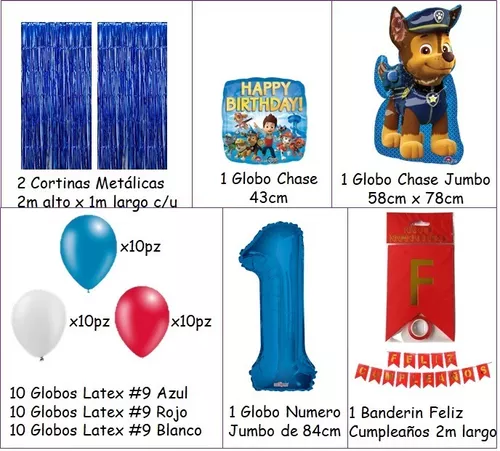 Globo de la Patrulla Canina silueta de Chase de 60 cm por 4,25 €