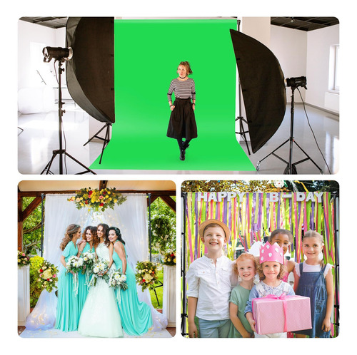 Kit Fondo De Pantalla Verde Ajustable Para Fotos Y Eventos Diseño Impreso Color