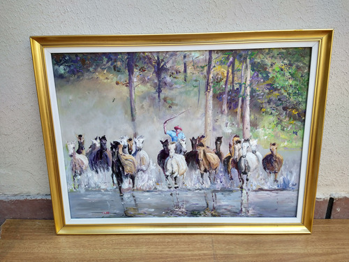Cuadros Caballos Tropillas Costumbrismo Paisajes50x70cm