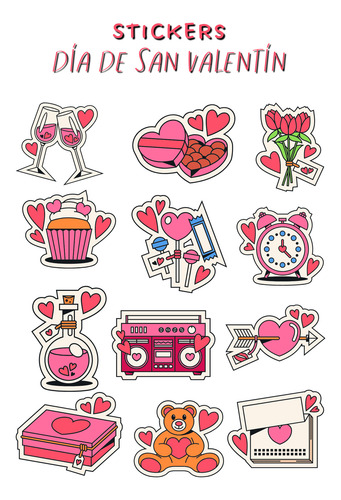 Stickers Dia Del Amor San Valentin