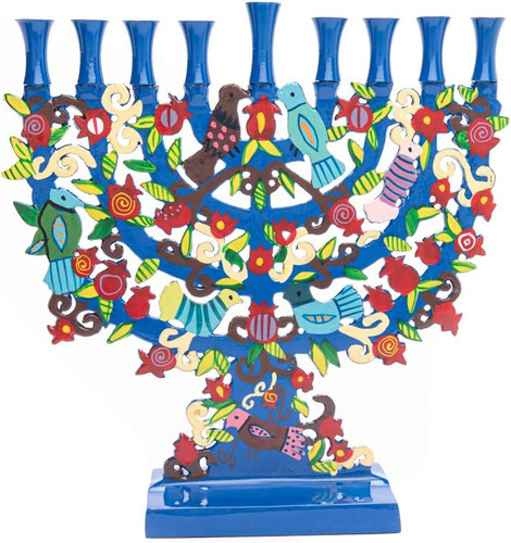 Menorah Yair Emanuel, Estilo ''arbol Con Pajaros'', Metal