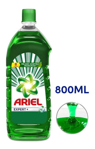 Jabon Iquido Ariel Expert+ Botella X 800 Ml Contra Manchas
