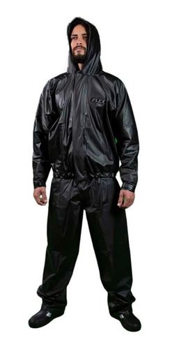 Imagem 4 de 7 de Capa De Chuva Delta Flex Com Capuz Moto Motoqueiro Ciclista