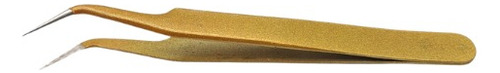 Pinza De Pestañas Dorada Recta Y Curva Set De 2 Unds