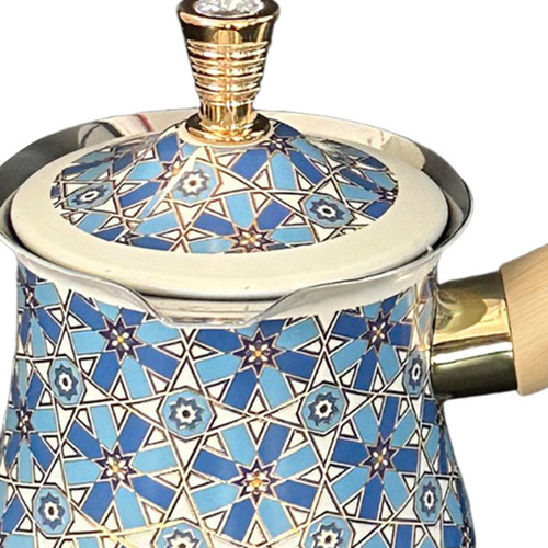 Cafetera Árabe For Derretir Y 550 Ml Patrón Azul