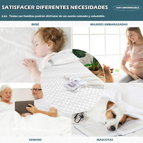 Mrustc Protector Cubre Colchón Impermeable Talla Matrimonial