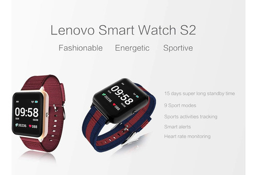 Reloj Smart Watch Lenovo S2 Negro