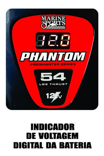 Imagem 5 de 11 de Motor Elétrico Para Barco Marine Sports Phantom 54lb Digital